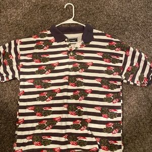 Xceptions Mens Lg Floral Polo Shirt